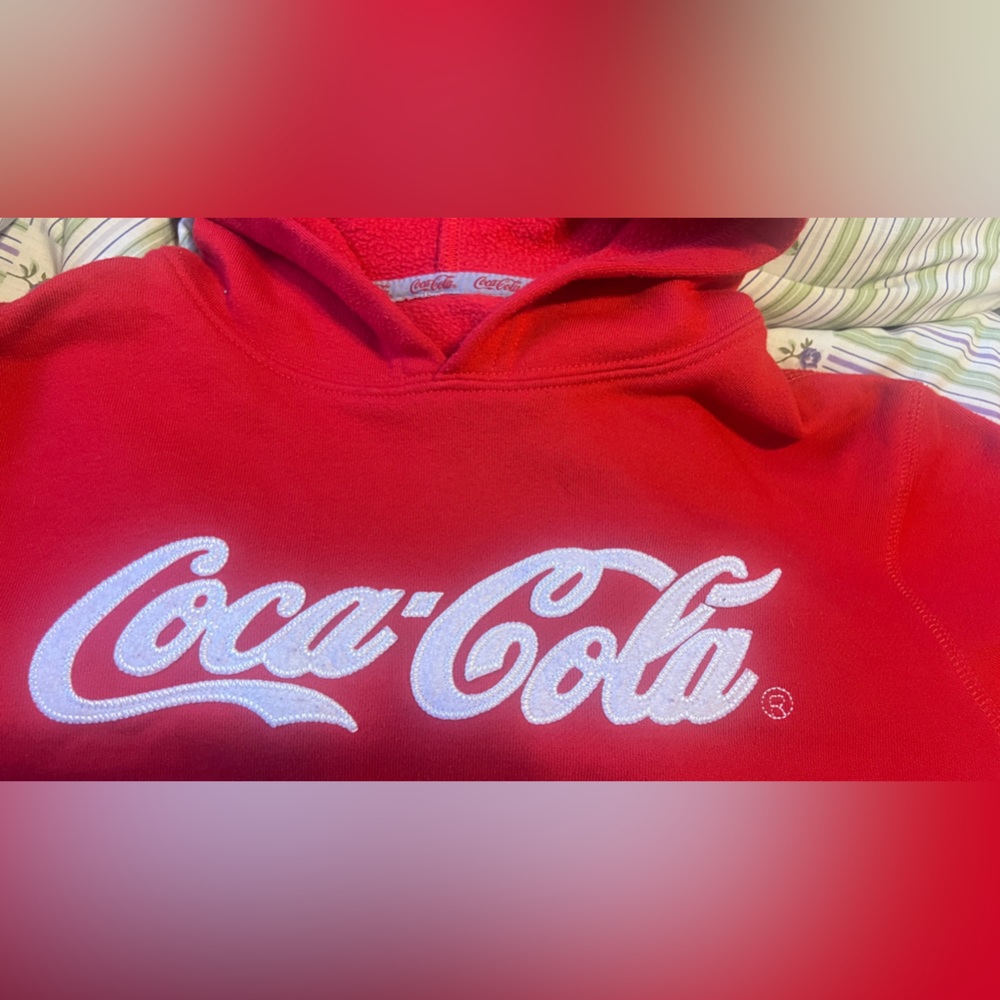 Coca-Cola Recycled Bottles Script Youth Hoodie